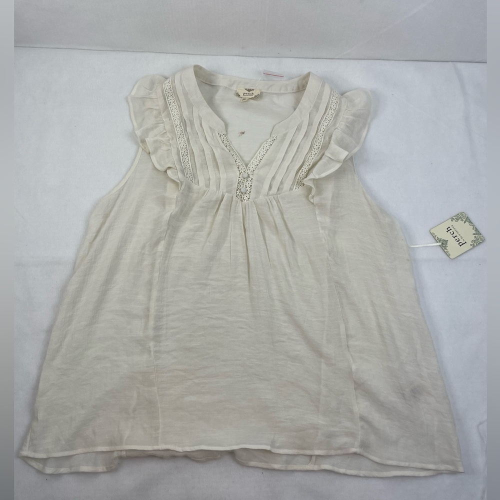 Womans Size 3XL White Tank Top Blouse SEE DESCRIPTION